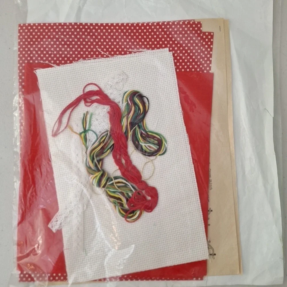 Vintage TITAN Holiday Stitchery Wall Hanging Kit No. 224 Christmas Cross Stitch